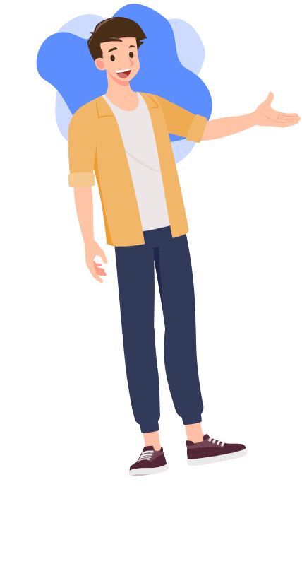 man presenting